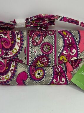 Vera Bradley Crossbody Wallet with Removable Strap Paisley Meets Plaid Retired